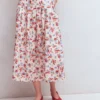 Valentina Linen Skirt Ivory, Bloom Scatter Valentina Linen Skirt Ivory, Bloom Scatter