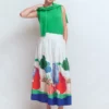 Valentina Linen Skirt Multi, Abstract Valley Valentina Linen Skirt Multi, Abstract Valley