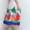 Valentina Linen Skirt Multi, Abstract Valley Valentina Linen Skirt Multi, Abstract Valley