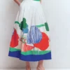 Valentina Linen Skirt Multi, Abstract Valley Valentina Linen Skirt Multi, Abstract Valley