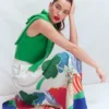 Valentina Linen Skirt Multi, Abstract Valley Valentina Linen Skirt Multi, Abstract Valley