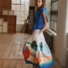 Valentina Linen Skirt Multi, Abstract Valley Valentina Linen Skirt Multi, Abstract Valley