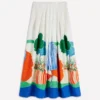 Valentina Linen Skirt Multi, Abstract Valley Valentina Linen Skirt Multi, Abstract Valley