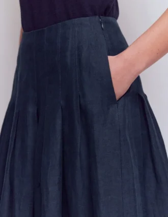Valentina Linen Skirt Navy Valentina Linen Skirt Navy