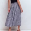 Valentina Linen Skirt Navy Gingham Valentina Linen Skirt Navy Gingham