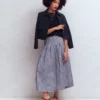 Valentina Linen Skirt Navy Gingham Valentina Linen Skirt Navy Gingham