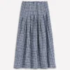 Valentina Linen Skirt Navy Gingham Valentina Linen Skirt Navy Gingham