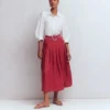 Valentina Linen Skirt Rich Chestnut Valentina Linen Skirt Rich Chestnut
