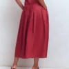 Valentina Linen Skirt Rich Chestnut Valentina Linen Skirt Rich Chestnut
