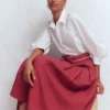 Valentina Linen Skirt Rich Chestnut Valentina Linen Skirt Rich Chestnut