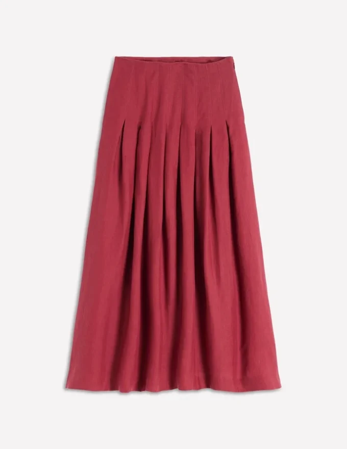 Valentina Linen Skirt Rich Chestnut Valentina Linen Skirt Rich Chestnut