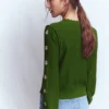 Valeria Crochet Trim Cardigan Promenade Green , Embroidery Valeria Crochet Trim Cardigan Promenade Green , Embroidery