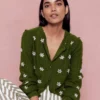Valeria Crochet Trim Cardigan Promenade Green , Embroidery Valeria Crochet Trim Cardigan Promenade Green , Embroidery