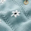 Valeria Crochet Trim Cardigan Seamist Blue, Embroidery Valeria Crochet Trim Cardigan Seamist Blue, Embroidery