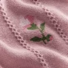 Valeria Crochet Trim Jumper Rose Pink, Embroidery Valeria Crochet Trim Jumper Rose Pink, Embroidery