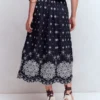Verity Broderie Poplin Skirt Navy Verity Broderie Poplin Skirt Navy