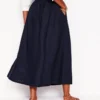 Verity Linen Midi Skirt Navy Verity Linen Midi Skirt Navy