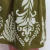 Verity Linen Midi Skirt Woodland Green Embroidery Verity Linen Midi Skirt Woodland Green Embroidery
