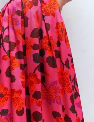 Verity Maxi Skirt Pink, Elaborate Blossom
