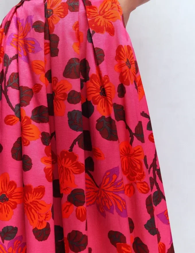 Verity Maxi Skirt Pink, Elaborate Blossom Verity Maxi Skirt Pink, Elaborate Blossom