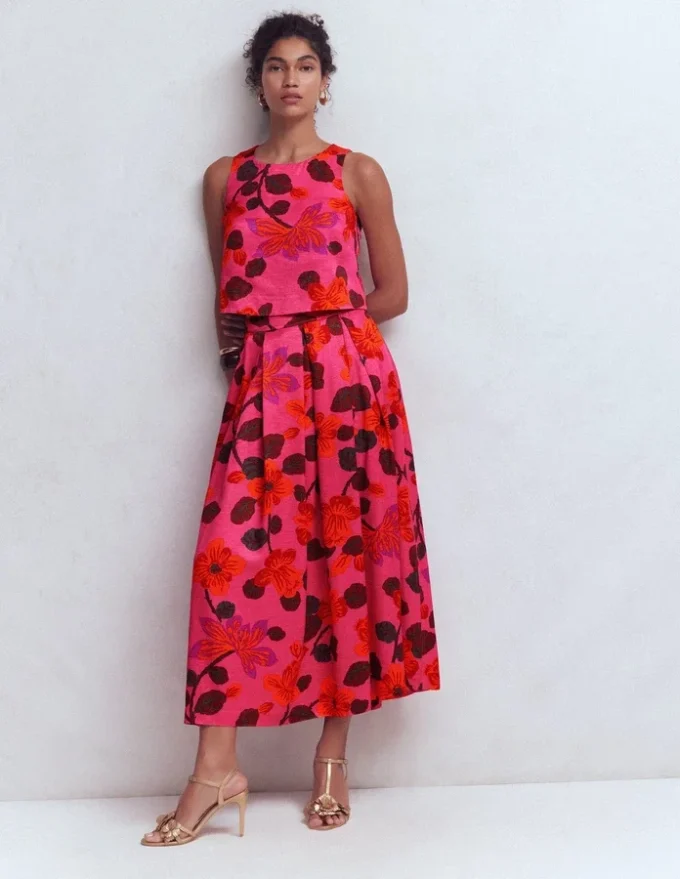 Verity Maxi Skirt Pink, Elaborate Blossom Verity Maxi Skirt Pink, Elaborate Blossom