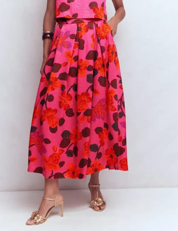 Verity Maxi Skirt Pink, Elaborate Blossom Verity Maxi Skirt Pink, Elaborate Blossom