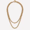 Vintage Twist Layer Necklace Gold Colour Vintage Twist Layer Necklace Gold Colour