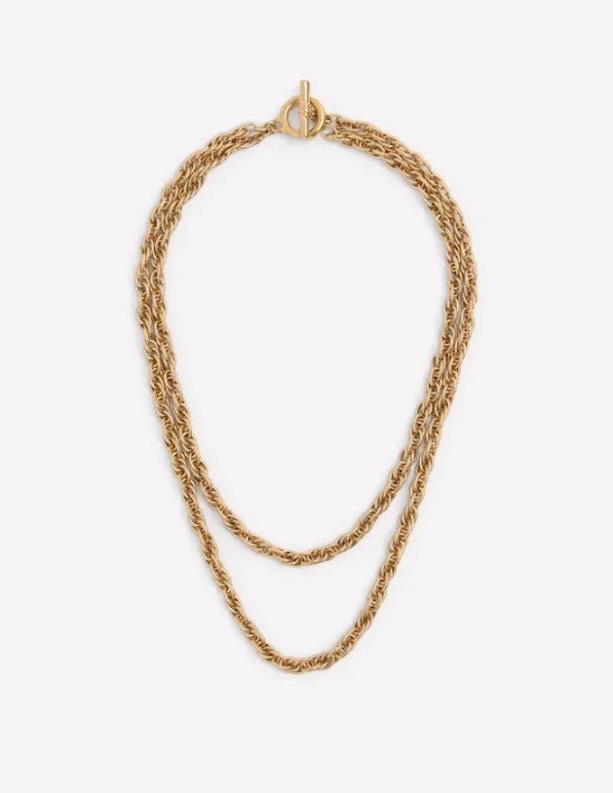 Vintage Twist Layer Necklace Gold Colour Vintage Twist Layer Necklace Gold Colour