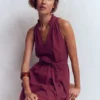Viv Double Cloth Short Dress Deep Wisteria Viv Double Cloth Short Dress Deep Wisteria