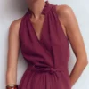 Viv Double Cloth Short Dress Deep Wisteria Viv Double Cloth Short Dress Deep Wisteria