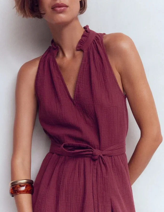 Viv Double Cloth Short Dress Deep Wisteria Viv Double Cloth Short Dress Deep Wisteria