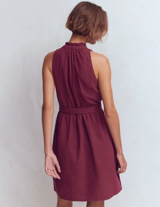 Viv Double Cloth Short Dress Deep Wisteria Viv Double Cloth Short Dress Deep Wisteria