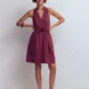 Viv Double Cloth Short Dress Deep Wisteria Viv Double Cloth Short Dress Deep Wisteria