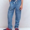 Warrior Knee Jeans Mid Blue Wash
