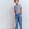 Warrior Knee Jeans Mid Blue Wash