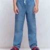 Warrior Knee Jeans Mid Blue Wash