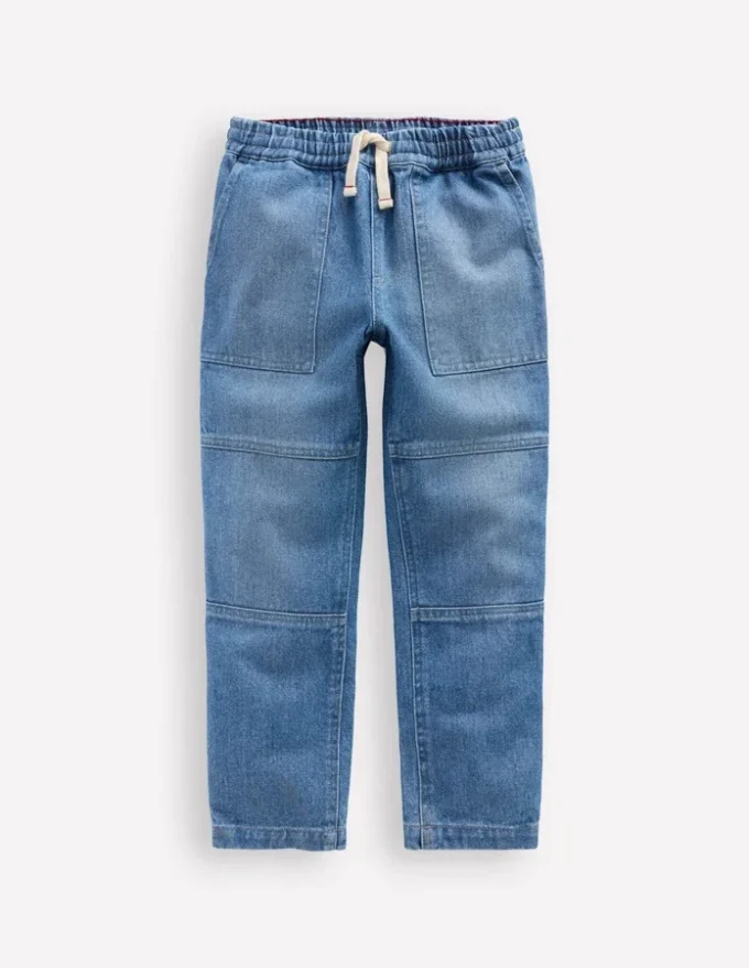 Warrior Knee Jeans Mid Blue Wash