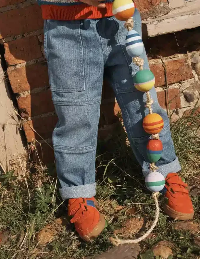 Warrior Knee Jeans Mid Blue Wash