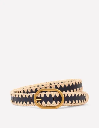 Whipstitch Classic Belt Navy/Ivory