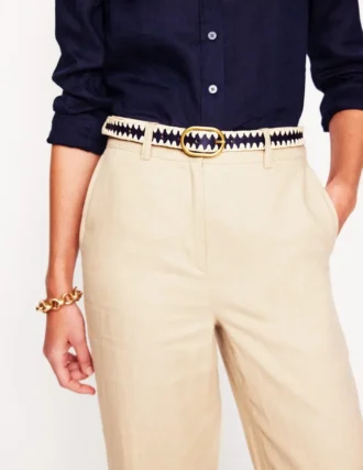 Whipstitch Classic Belt Navy/Ivory