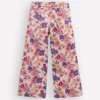 Wide Leg Jeans Blooming Pink Floral Bloom