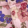 Wide Leg Jeans Blooming Pink Floral Bloom