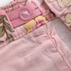 Wide Leg Jeans Blooming Pink Floral Bloom