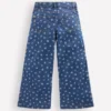 Wide Leg Jeans Denim Floral