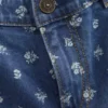 Wide Leg Jeans Denim Floral