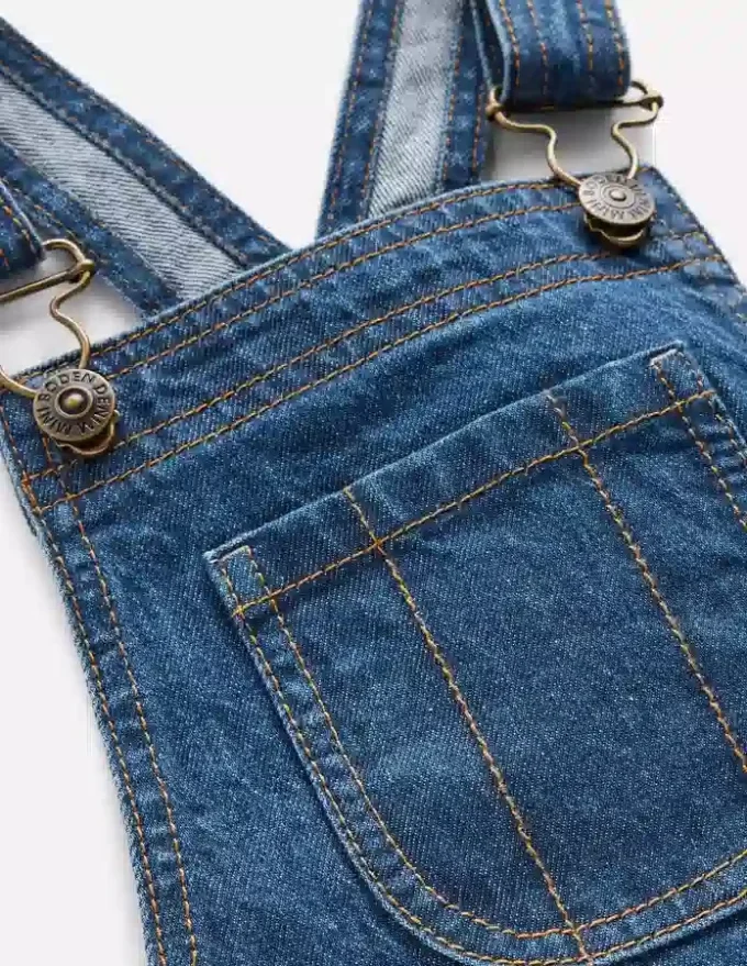 Wide Leg Overalls Denim