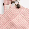 Wide Leg Overalls Pink Ticking Stripe