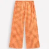 Wide Leg Pants Orange/Ivory Gingham Wide Leg Pants Orange/Ivory Gingham