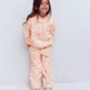 Wide Leg Printed Sweatpants Oatmeal Cats