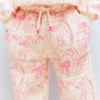 Wide Leg Printed Sweatpants Oatmeal Cats